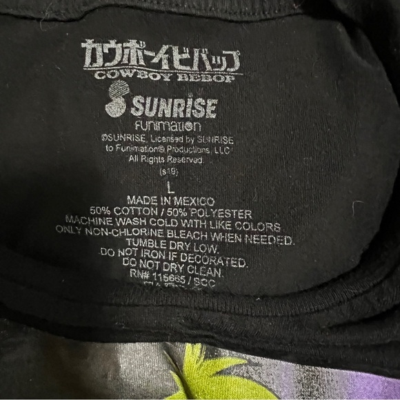 Cowboy Bebop See You Space Cowboy Graphic Mens L Sunrise Anime Manga Tee T Shirt - Picture 4 of 4